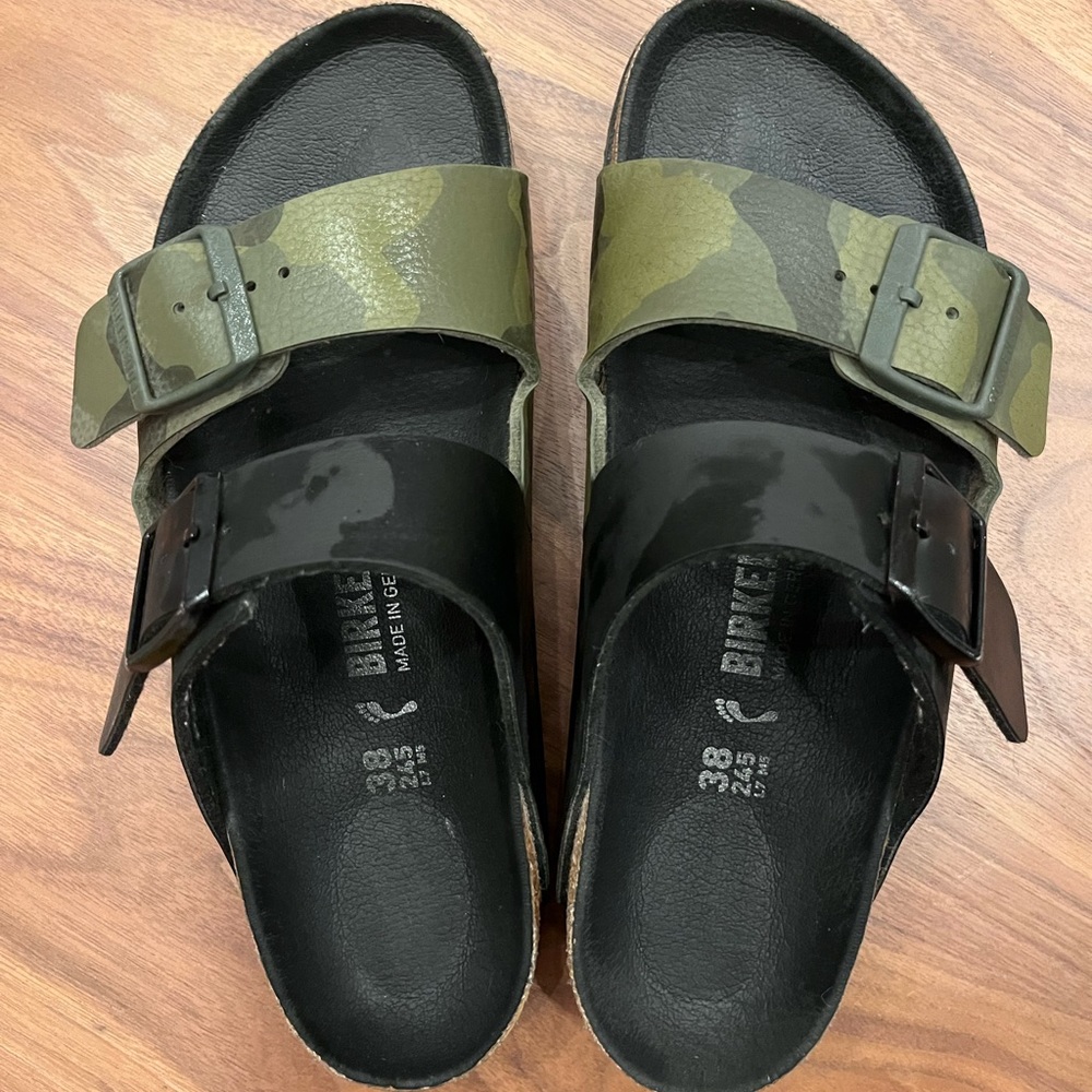 Birkenstock Arizona Green Black Camo Split 38